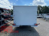 Lorries PLI27-4521 - 2700 kg kippbarer leichter Autotrailer mit ALU Standschienen mit Hochplane SP-Line EDITION GREYHOUND - 100 KM/H