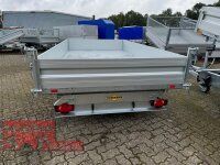 HUMBAUR HTK 3500.37 I 363 x 185 I 3500 KG I Dreiseitenkipper mit E-Pumpe - Rampenschacht
