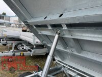 HUMBAUR HTK 3500.31 I 314 x 175 I 3500 KG I Dreiseitenkipper mit E-Pumpe - Rampenschacht