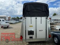 HUMBAUR Equitos Alu Plus Black Metallic mit Sattelkammer 2000 KG I 100 KM/H I Trittleistengummi I Seitentrittschutz I Trennwand höhenverstellbar