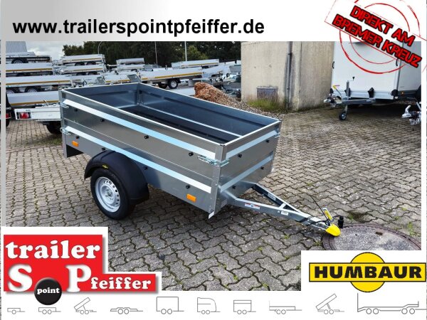 HUMBAUR Steely 750 kg ungebremst 205 x 109 mit Bordwand-Aufsatz kpl. 300 mm ( beigelegt )