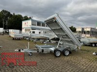 HUMBAUR HTK 3000.31 I 314 x 175 I 3000 KG I Dreiseitenkipper mit E-Pumpe - Rampenschacht