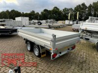 HUMBAUR HTK 3000.31 I 314 x 175 I 3000 KG I Dreiseitenkipper mit E-Pumpe - Rampenschacht