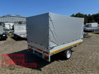 EDUARD 2514 -100 KM/H -GE- Hochlader, Bordwände 30cm -1350kg- Lfh: 63cm -195/50R13 mit Hochplane SP-Line - Stützrad