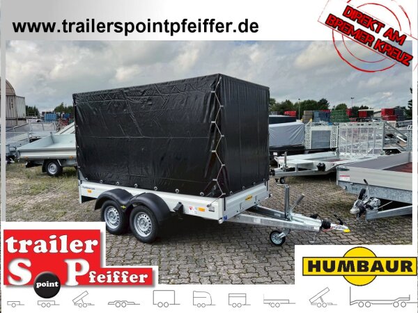 HUMBAUR HA 203015  KV ALU 2000 kg gebremst 303 x 150 mit Hochplane EDITION Black Bill