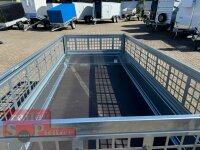 martz Basic 264 KIPP - 750 kg Anhänger kippbar - klappbare Deichsel - 264 x 126  mit Laubgitteraufsatz - montiert