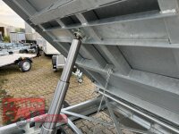 HUMBAUR HTK 3500.31 I 314 x 175 I 3500 KG I Dreiseitenkipper mit E-Pumpe - Rampenschacht  mit Stahl - Kastenaufsatz