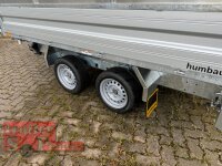 HUMBAUR HTK 3000.31 I 314 x 175 I 3000 KG I Dreiseitenkipper mit E-Pumpe - Rampenschacht  mit Stahl - Kastenaufsatz