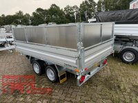 HUMBAUR HTK 3000.31 I 314 x 175 I 3000 KG I Dreiseitenkipper mit E-Pumpe - Rampenschacht  mit Stahl - Kastenaufsatz