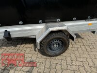 HUMBAUR HA 132513  KV OFFROAD ALU 1300 kg gebremst 251 x 131 - Reling mit Hochplane SP-Line