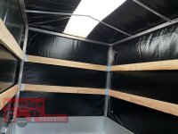 Eduard 1000 KG Hochlader - Gebremste Einzelachser - 2.6x1.5m - Ladehöhe:56 cm - Bordwände 30cm Hochplane SP-Line - 100 KM/H - Stützrad