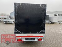 Eduard 2615 -GE- Hochlader, Bordwände 30cm - 1000kg - Lfh: 56 cm - 195/55R10 mit  Hochplane SP-Line - 100 KM/H - Stützrad 48mm
