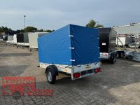 ABVERKAUF / HUMBAUR Startrailer H 752513 ALU 750 kg ungebremst 251 x 131 mit Hochplane TX-Line