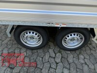 HUMBAUR HUK 202715 I 268 x 150 I 2000 KG I Rückwärtskipper mit FLEXePUMPE und Stahl - Kastenaufsatz