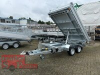 AKTION I HUMBAUR HTK 3500.31 I 314 x 175 I 3500 KG I Dreiseitenkipper mit E-Pumpe mit ALU Rampen und Stützen
