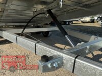 Lorries PL35-5021 - 3500 kg kippbarer leichter Autotransporter mit ALLEN EXTRAS mit ALU Standschienen und Rampenund Hochplane SP-Line vorne mit EXTRARUND / Heckrollo - Schiebeplane links und rechts