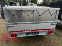 EDUARD 3118 -GD- Heckkipper, Auffahrschienen, Bordwände 30cm -2700kg- E-Pumpe - Lfh: 63cm -195/50R13 mit Stahl - Kastenaufsatz - Flachplane mit 4 Bügel