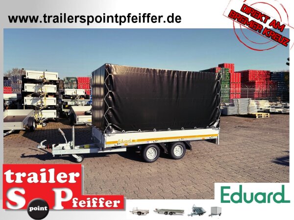 EDUARD 3015 -GD- Hochlader, Bordwände 30cm -2000kg- Lfh: 56cm -195/55R10 mit Hochplane EDITION Black Bill