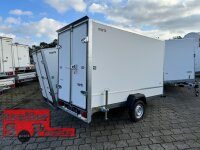 martz KARGO 300 - 750 KG Plywood Kofferanhänger  - ungebremst mit Zurrleisten - Heckstützen - 100 KM/H