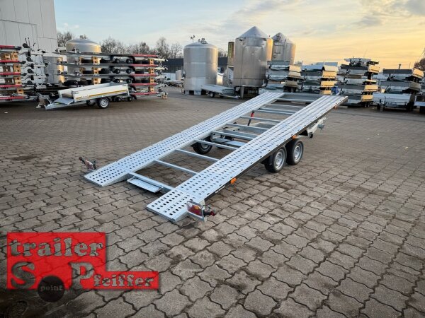 Balhanger OPTILIFT 3550 - 500 x 216 - 3500 kg kippbarer Autotransporter mit ALU Standschienen