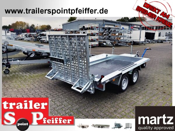 martz BAU-3 300/2 S 2,7T - 2700 kg Baumaschinentransporter - Heckrampe