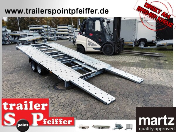 martz GT KIPPBAR 4020S 3T 3000 KG Autotrailer / Autotransporter - anlegbare Rampen - niedriger Auffahrwinkel