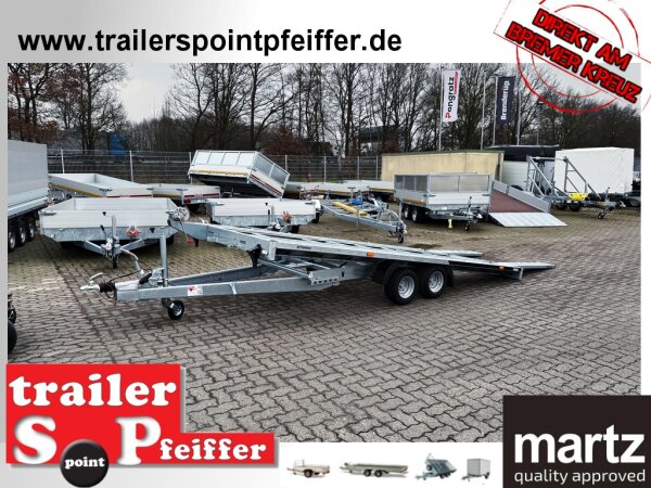 martz GT KIPPBAR 4520S 3T Autotrailer / Autotransporter - anlegbare Rampen - niedriger Auffahrwinkel