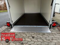 HUMBAUR HKT 183117-18P I 310 x 176 x 180 I 1800 KG I Absenkanhänger Koffer mit Hydraulik