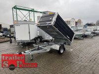 WM Meyer HLNK 1523/141 BLACK EDITION - 1500 kg ALU Rückwärtskipper gebremst mit ALU Bordwandaufsatz