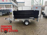 WM Meyer HLNK 1523/141 BLACK EDITION - 1500 kg ALU Rückwärtskipper gebremst mit ALU Bordwandaufsatz