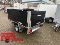 WM Meyer HLNK 1523/141 BLACK EDITION - 1500 kg ALU Rückwärtskipper gebremst mit ALU Bordwandaufsatz