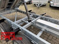 EDUARD 3518 -GD- 3 Seitenkipper, Auffahrschienen, Bordwände 30cm -3500kg- E & H-Pumpe - Lfh: 63cm -195/50R13 mit Stahl - Kastenaufsatz