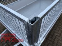 HUMBAUR HUK 152715 I 268 x 150 I 1500 KG I Rückwärtskipper mit Handpumpe mit SI-GI Laubgitter
