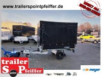 WM Meyer HLNK 1523/141 BLACK EDITION - 1500 kg ALU Rückwärtskipper gebremst mit Hochplane EDITION Black Bil - Spitzdach 1R