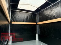 WM Meyer HLNK 1523/141 BLACK EDITION - 1500 kg ALU Rückwärtskipper gebremst mit Hochplane EDITION Black Bil - Spitzdach 1R