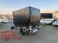 WM Meyer HLNK 1523/141 BLACK EDITION - 1500 kg ALU Rückwärtskipper gebremst mit Hochplane EDITION Black Bil - Spitzdach 1R