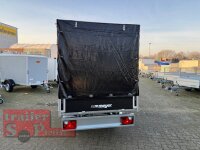 WM Meyer HLNK 1523/141 BLACK EDITION - 1500 kg ALU Rückwärtskipper gebremst mit Hochplane EDITION Black Bil - Spitzdach 1R