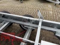 HUMBAUR HTK 3500.37 STAHL I 363 x 185 I 3500 KG I Dreiseitenkipper mit E-Pumpe - Rampenschacht  mit  Stahlbordwand SCHWARZ