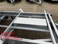 HUMBAUR HTK 3500.37 STAHL I 363 x 185 I 3500 KG I Dreiseitenkipper mit E-Pumpe - Rampenschacht  mit  Stahlbordwand SCHWARZ