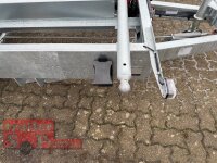 HUMBAUR HTK 3500.37 STAHL I 363 x 185 I 3500 KG I Dreiseitenkipper mit E-Pumpe - Rampenschacht  mit  Stahlbordwand SCHWARZ