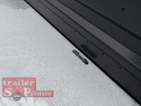 HUMBAUR HTK 3500.37 STAHL I 363 x 185 I 3500 KG I Dreiseitenkipper mit E-Pumpe - Rampenschacht  mit  Stahlbordwand SCHWARZ
