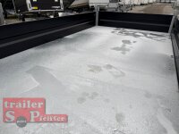 HUMBAUR HTK 3500.31 STAHL I 314 x 175 I 3500 KG I Dreiseitenkipper mit E-Pumpe - Rampenschacht mit Stahlbordwand SCHWARZ