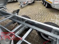 HUMBAUR HTK 3500.31 STAHL I 314 x 175 I 3500 KG I Dreiseitenkipper mit E-Pumpe - Rampenschacht mit Stahlbordwand SCHWARZ