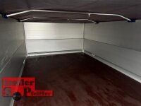B-Ware I Böckmann 750 KG Alu Anhänger 250x130 mit Aufsatz Flachplane und Bügeln