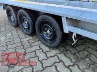 Aussteller I Vlemmix MT-4018-3500 - I - Schwanenhals - Höhenverstellung Deichsel DIN Öse - ALU Boden - Maschinentransporter - Baggeranhänger 400 x 180 - 3500 kg - 3 Achser