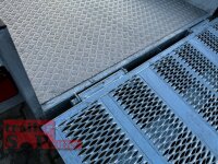 REDUZIERT I Vlemmix MT-4018-3500 - I - Schwanenhals - Höhenverstellung Deichsel DIN Öse - ALU Boden - Maschinentransporter - Baggeranhänger 400 x 180 - 3500 kg - 3 Achser
