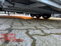 REDUZIERT I Vlemmix MT-4018-3500 - I - Schwanenhals - Höhenverstellung Deichsel DIN Öse - ALU Boden - Maschinentransporter - Baggeranhänger 400 x 180 - 3500 kg - 3 Achser