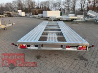 Lorries PL35-6021 - 3500 kg 6m kippbarer leichter Autotransporter mit ALU Standschienen und Rampen - TRIDEM