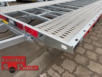 Lorries PLI30-5521 - 3000 kg 5,5m kippbarer leichter Autotransporter mit geschlossenem ALU Boden und ALU Standschienen mit Hydraulik