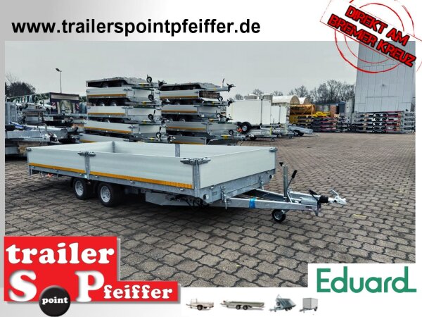 EDUARD 5022 -GD- Hochlader, kippbar, Rampen, Bordwände 40cm -3000kg- E-Pumpe/Funk - Lfh: 56cm -195/55R10